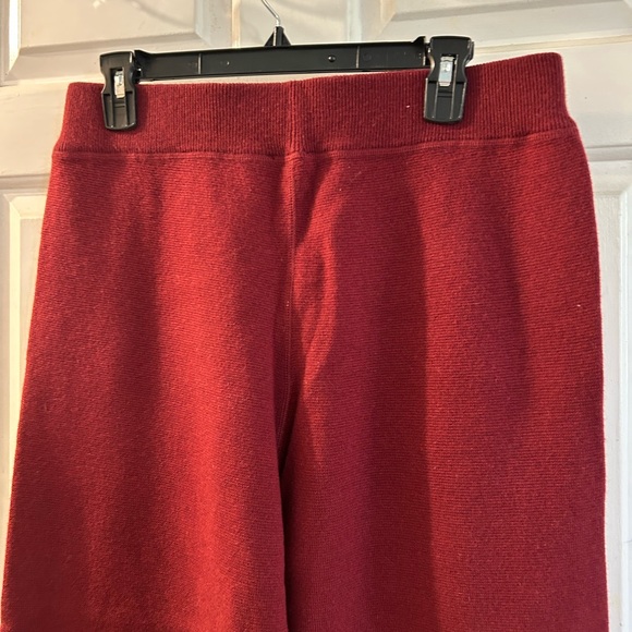 J. Crew Wide-Leg Knit Pants in Deep Red - Picture 4 of 4
